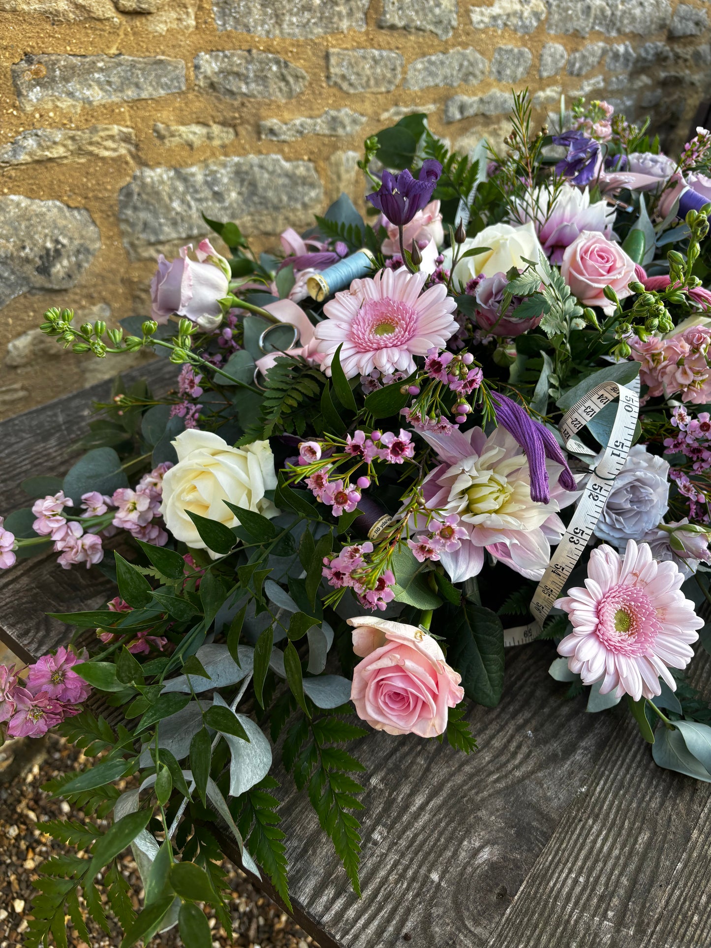 Casket Spray- Pink and lilac