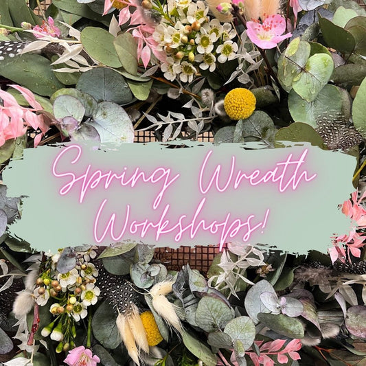 Spring Wreath Workshop Satruday 5th April 2-4pm