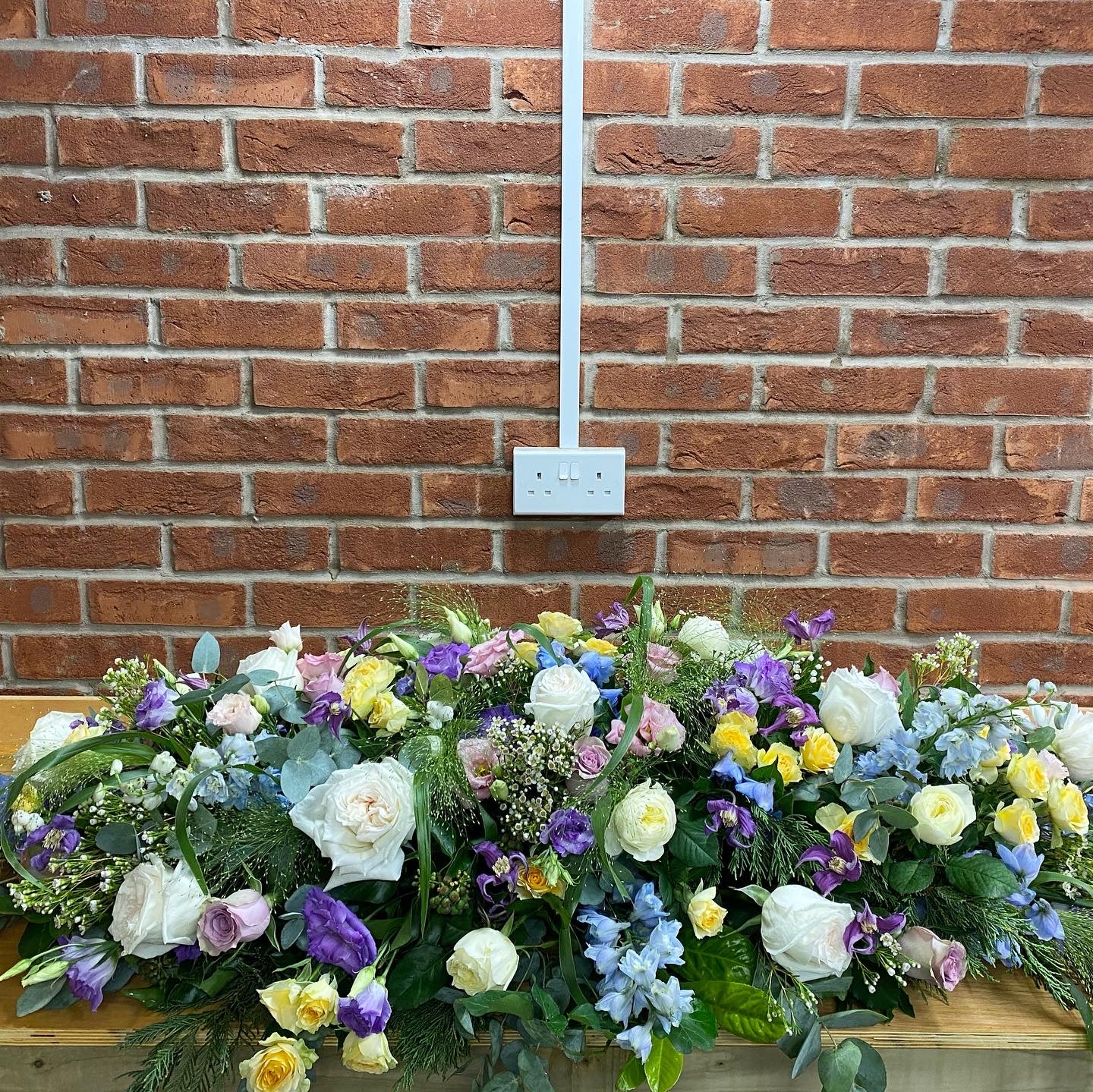 Casket Spray- Pastel Garden