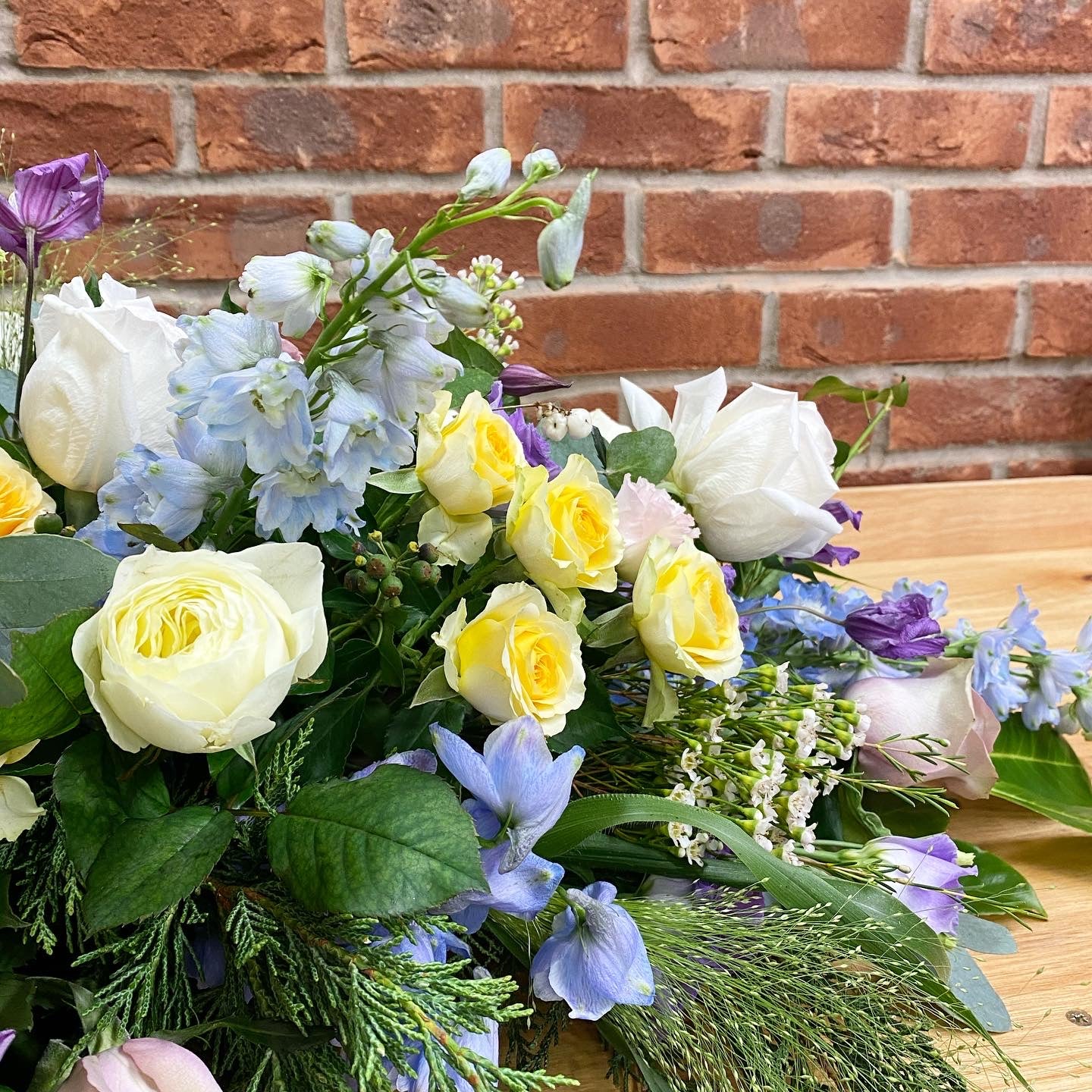 Casket Spray- Pastel Garden