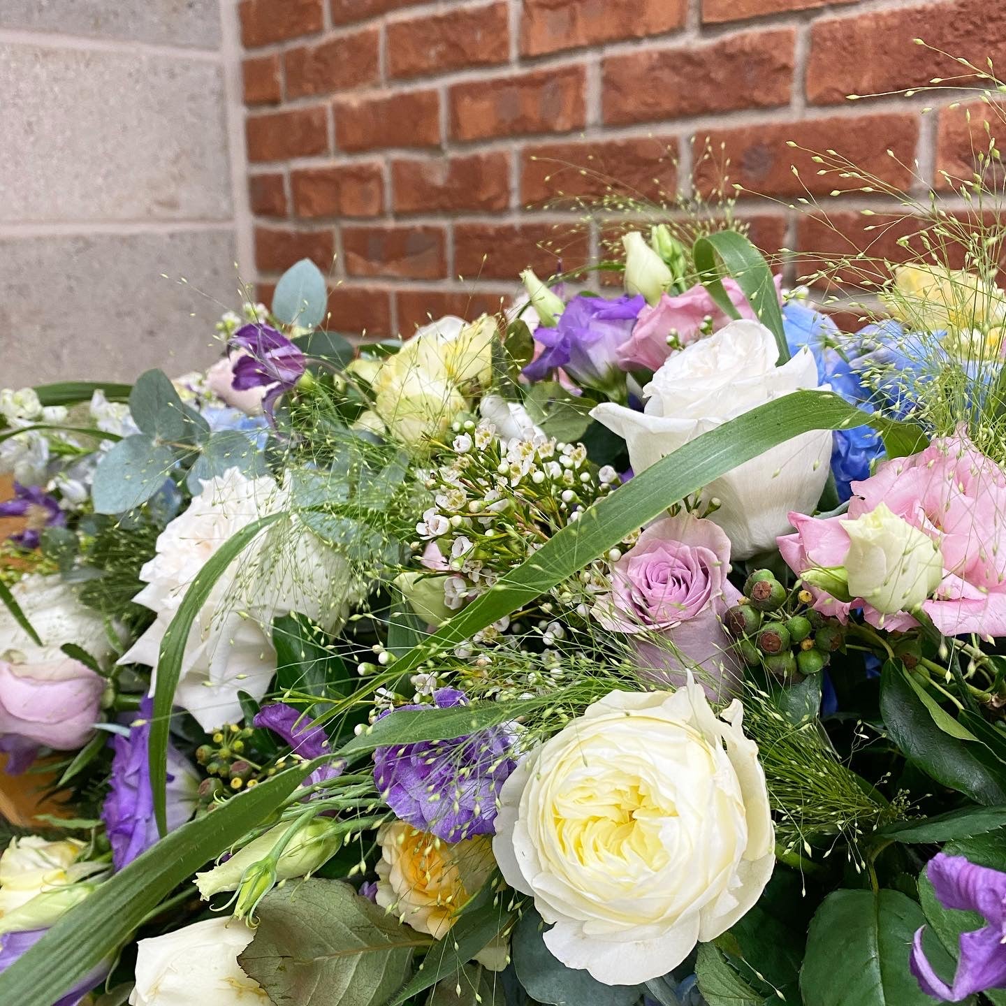 Casket Spray- Pastel Garden