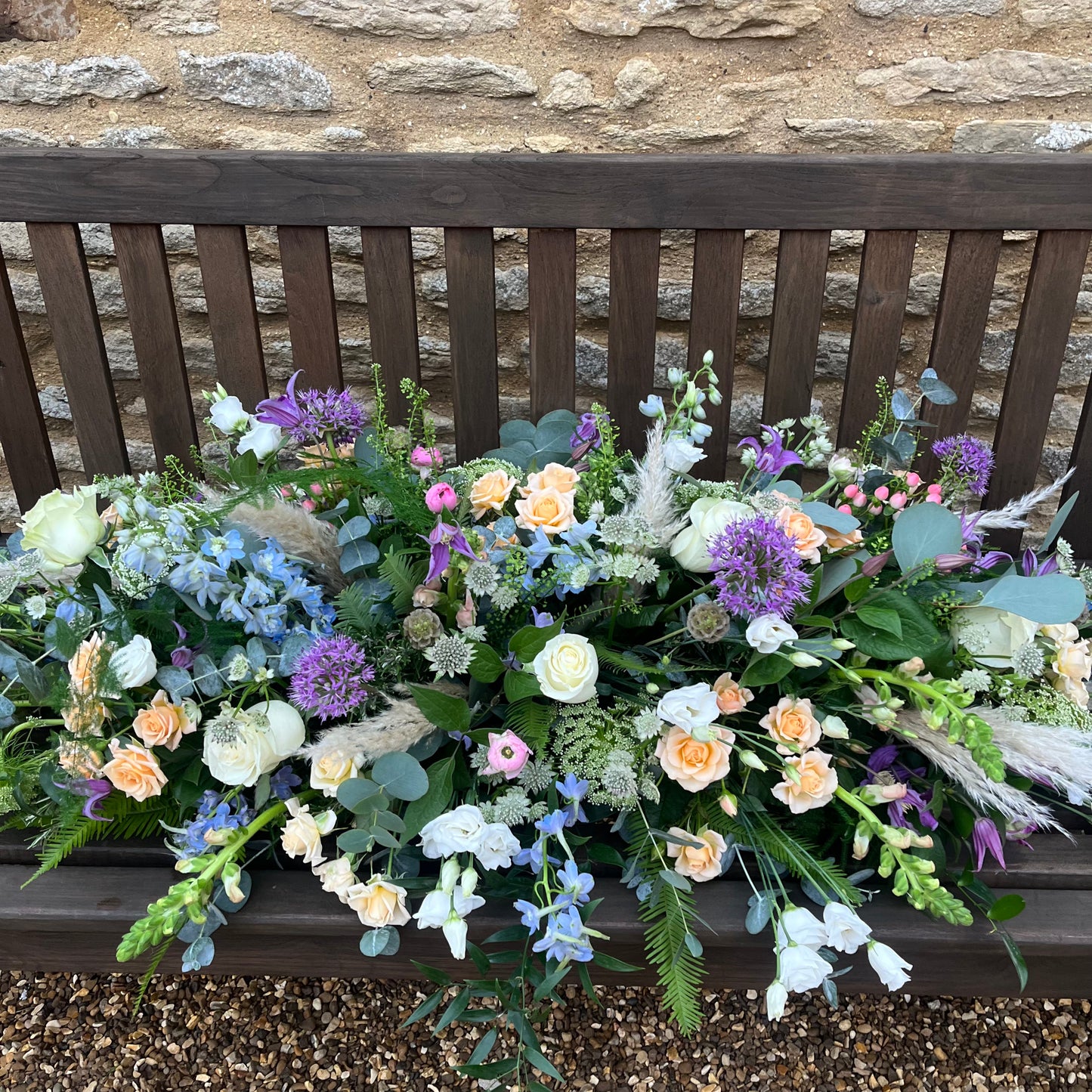 Casket Spray- Pastel Garden