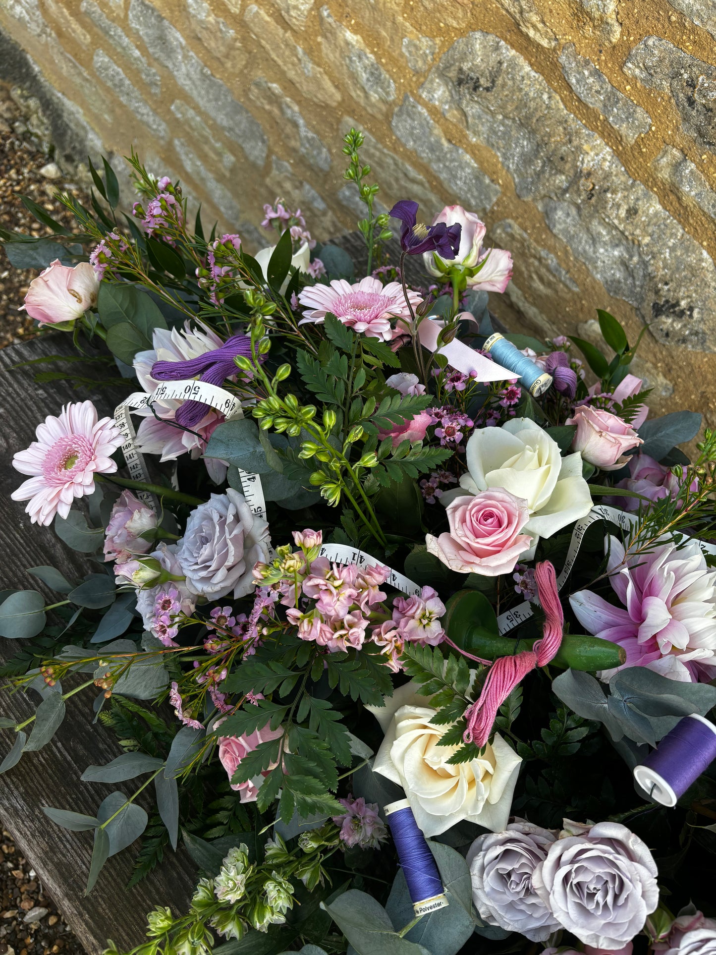 Casket Spray- Pink and lilac