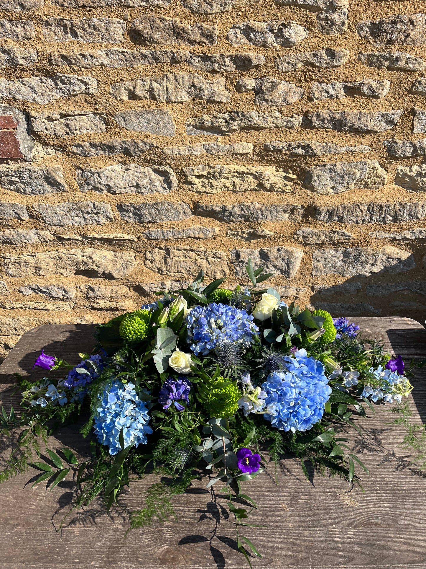 Casket Spray- Blue's and whites