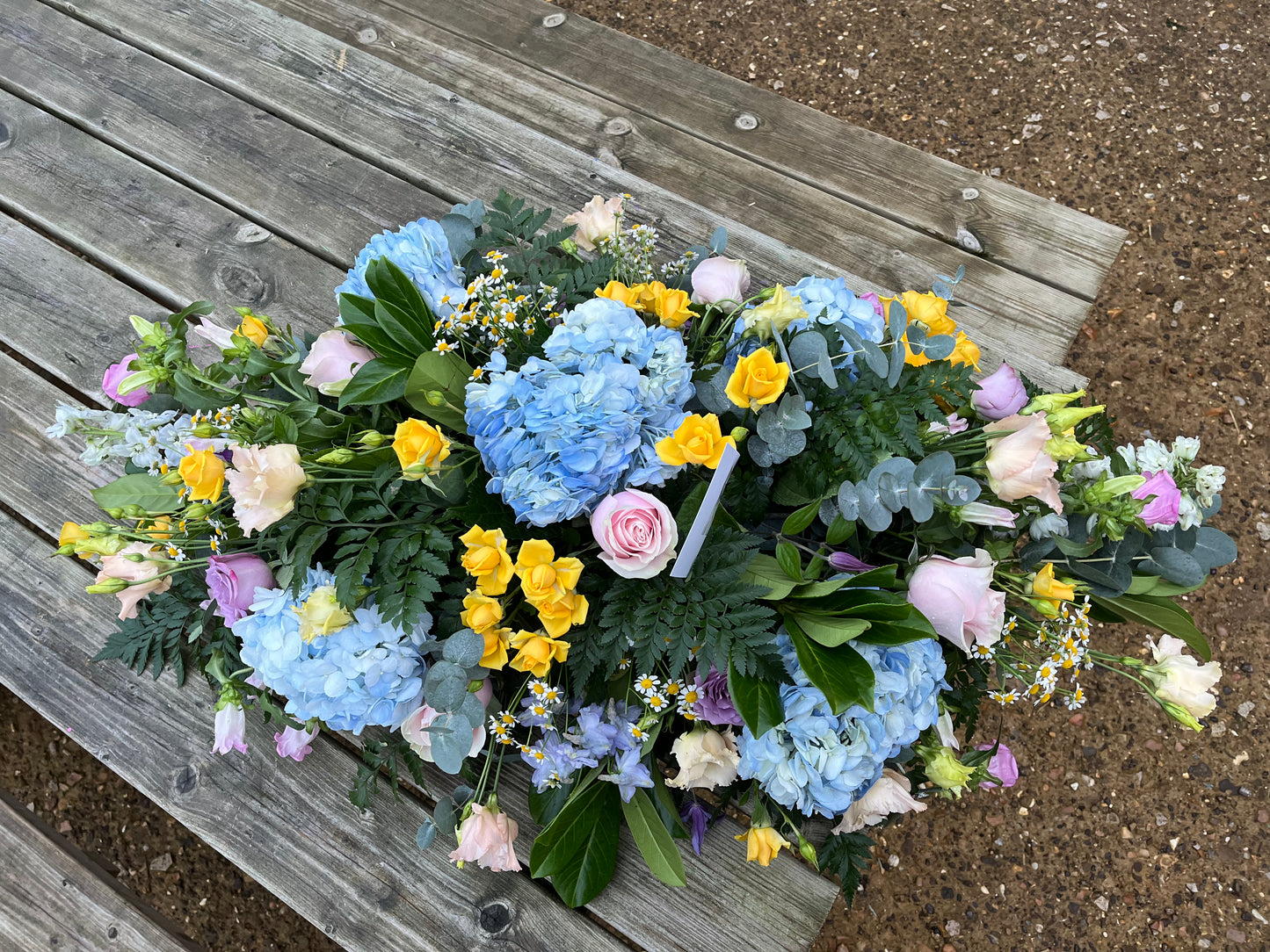 Casket Spray- Pastel Garden