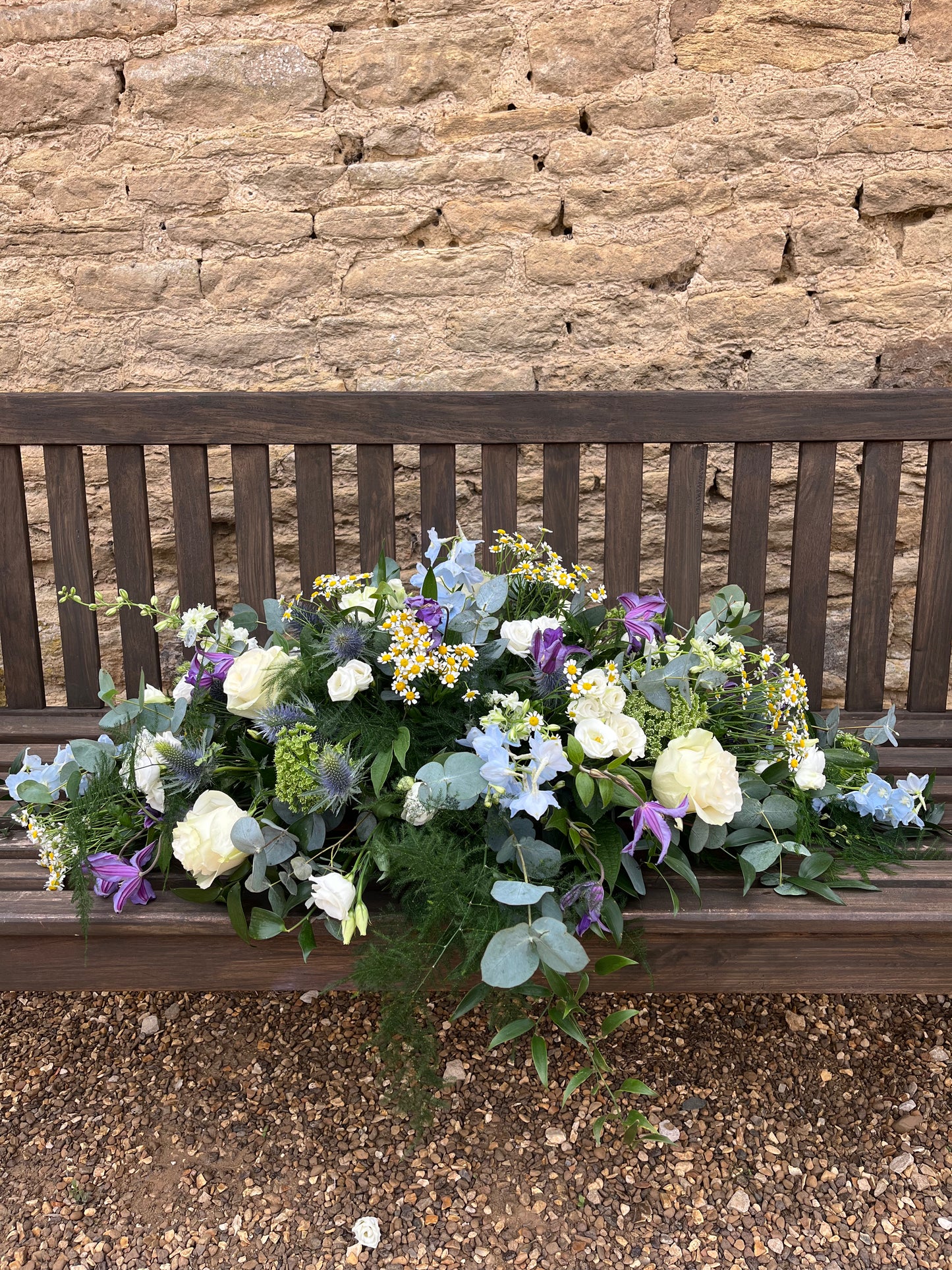 Casket Spray- Blue's and whites