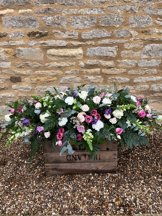 Casket Spray- Pink and lilac