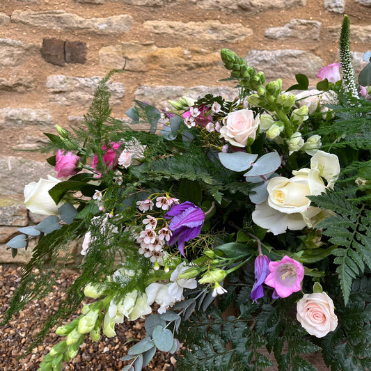 Casket Spray- Pink and lilac