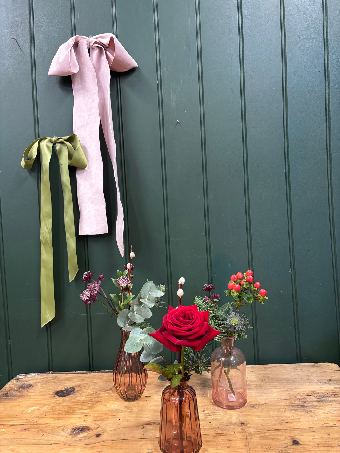 Busy table Bud vases!